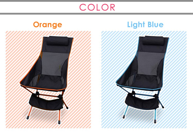 アルミアウトドアチェア L オレンジ 9