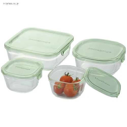 iwaki 保存容器 4点セット PSCPRN4G2 グリーン _1