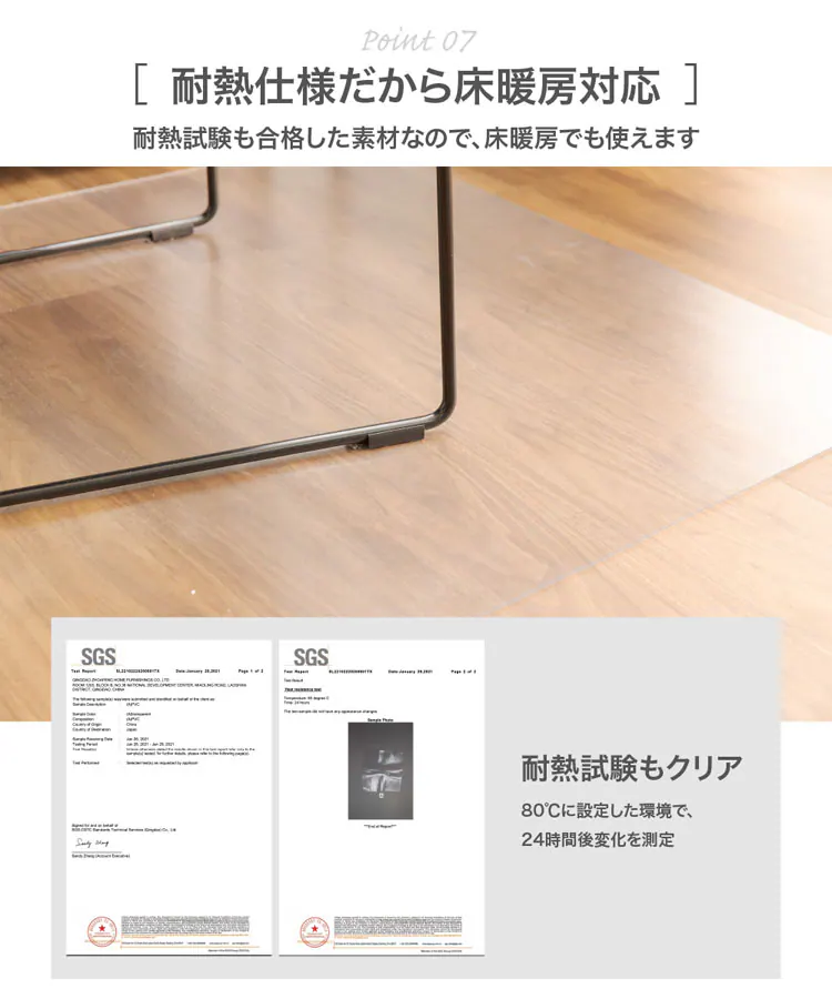 PVCチェアマット 90×120cm