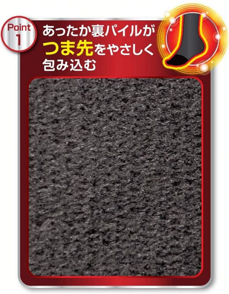 おそとでメディキュットあったかタイツつま先カバー L ブラック 【プラザセレクト】