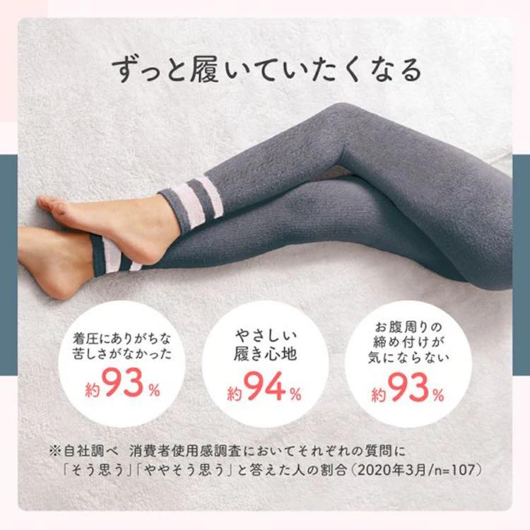 メディキュット フワッとキュッと パジャマレギンス ネイビーグレー M 【プラザセレクト】