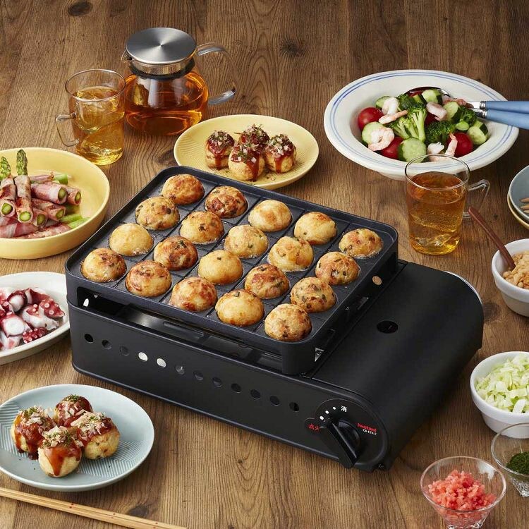 カセットガスたこ焼器 炎たこ2 マットブラック CB-ETK-2
