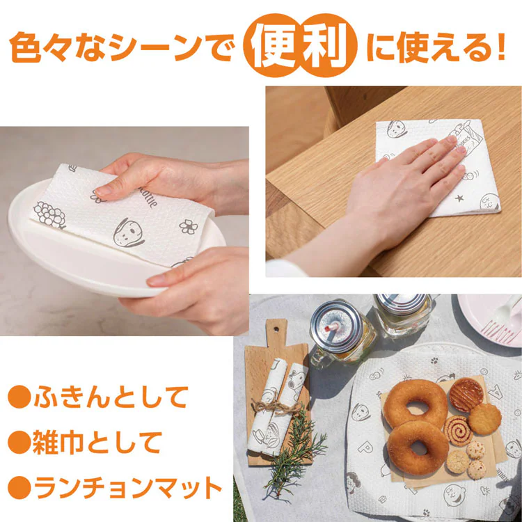 ファイン洗って使えるペーパータオルキッチンペーパーウェットタオルふきんPEANUTSスヌーピー55カット日本製紙クレシアスコッティファイン洗って使えるペーパータオルスヌーピー55カット1ロールスコッティ