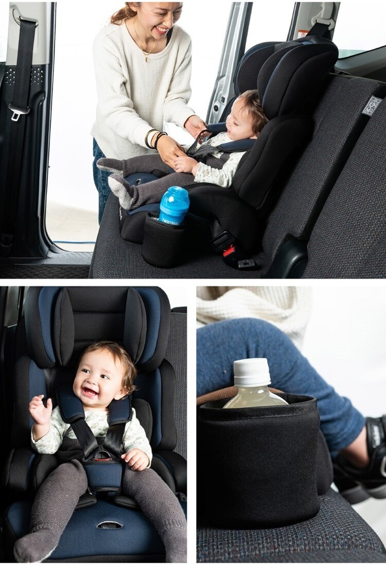 チャイルドジュニアシートNebio1歳～11歳洗える取付簡単軽量3WAYポップピットF中塚小児車工業所 