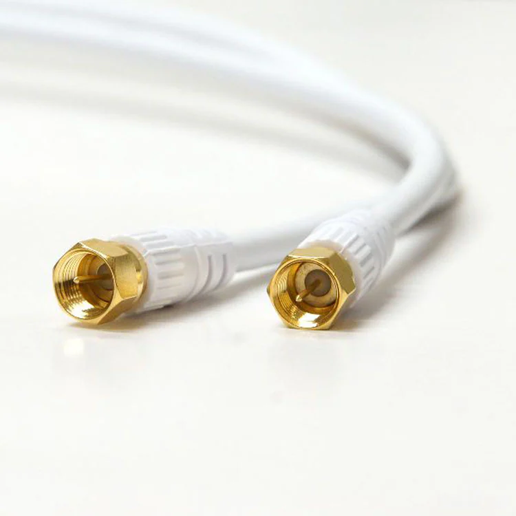 4K8K対応地デジBSffコード同軸ケーブルテレビ接続ケーブルS-4C-FBアンテナケーブル3m両側ネジ式コネクタ白ホーリック