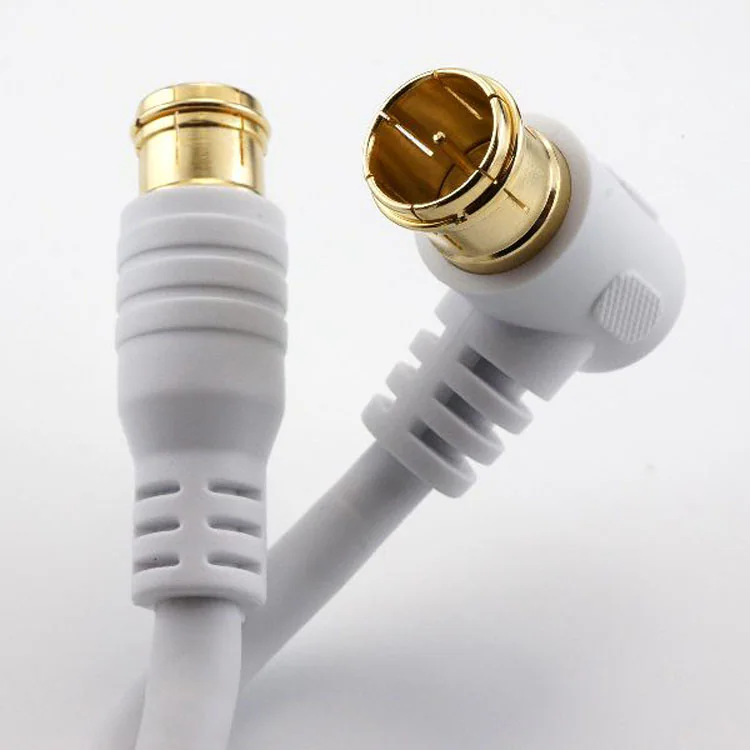 4K8K対応地デジBSflコード同軸ケーブルテレビ接続ケーブルS-4C-FBアンテナケーブル7mL字差込式/差込式コネクタ白ホーリック