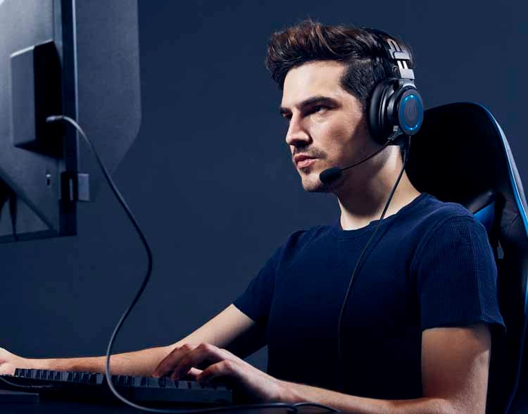 ゲーミングヘッドセット ブラック ATH-G1 【プラザセレクト】