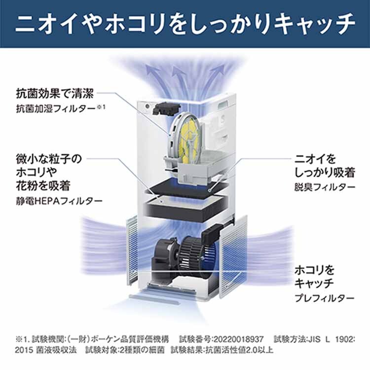ダイキン 空気清浄機 パワフル加湿 加湿ストリーマ MCK505A-W 7269247