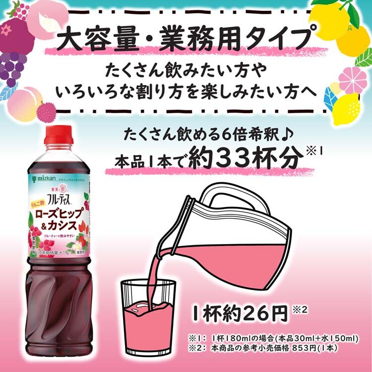 【2本】ミツカン 業務用フルーティス (6倍濃縮タイプ) 1000mL