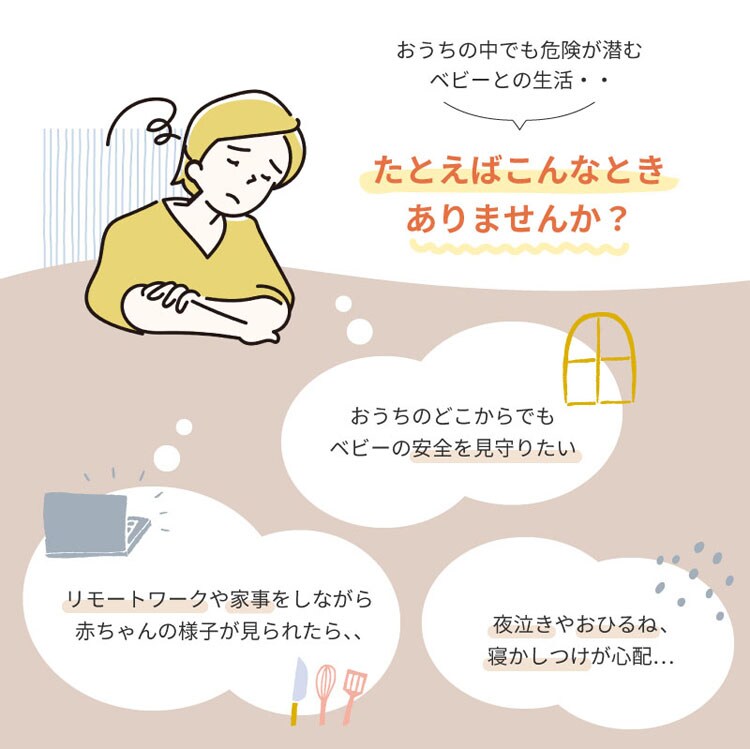 KISSBABY ベビーモニター ワイヤレス カメラ ワイヤレスベビーモニターmi・te・te 1750204077