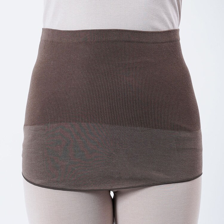 Fukuske 満足 美温活 はらまき心地 腹巻 無地 リブ 吸湿発熱 37-4001G 【プラザセレクト】