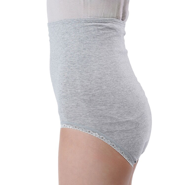 Fukuske 満足 美温活 はらまき心地 腹巻付きパンツ 無地 深ばき 日本製 M-L 37-4003G 【プラザセレクト】