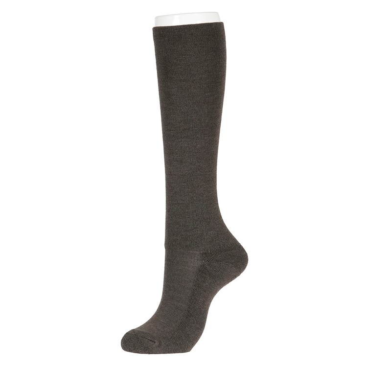 Fukuske スタイリング満足 美温活 湯たんぽ心地 ルームソックス 靴下 無地 ハイソックス丈36cm レッグ部内側発熱糸使用 23-25cm 4245-83M 【プラザセレクト】