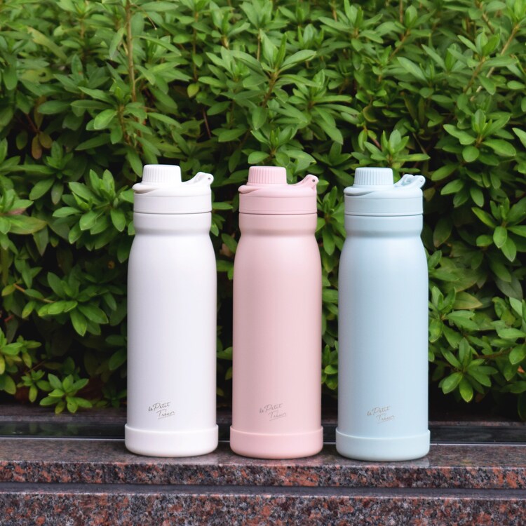 水筒ワンタッチ栓マグボトル1000ml1L、ステンレス直飲みステンレスボトル保温保冷大容量ワンタッチボトルアウトドアトレゾワステンレス直飲みボトル1000サブヒロモリ