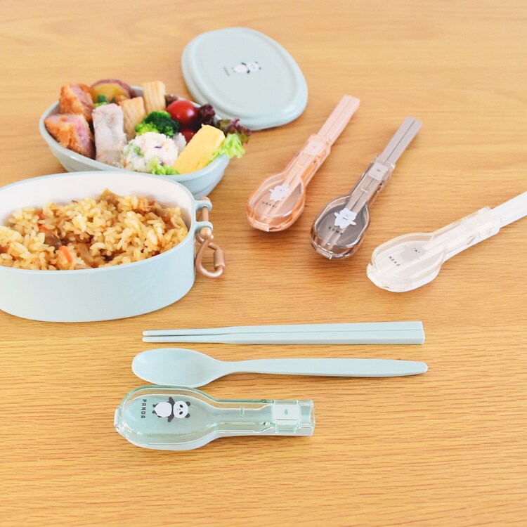 箸スプーンケースコンビセット弁当ランチグッズムームーフレンズ抗菌コンビセット＆ハーフケースサブヒロモリ 