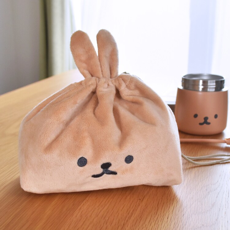 サブヒロモリ ムームー フェイス巾着 390531 ホワイト／だいふくぱんだ
