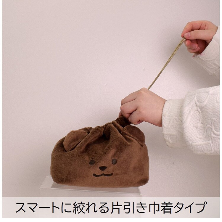 サブヒロモリ ムームー フェイス巾着 390531 ホワイト／だいふくぱんだ
