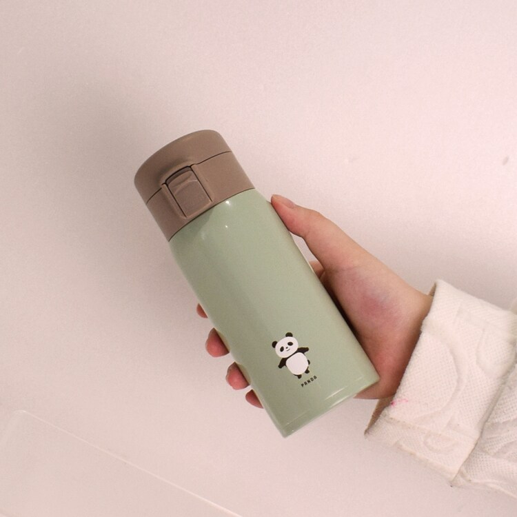 ステンレスボトル保冷ボトル保温ボトルワンプッシュ持ち運び在宅ワークシンプルレディースメンズムームーステンレスワンプッシュボトルサブヒロモリ