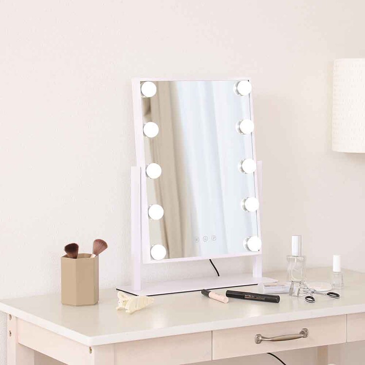 プレミアムLEDミラー yumeka ホワイト 67782 【プラザセレクト】