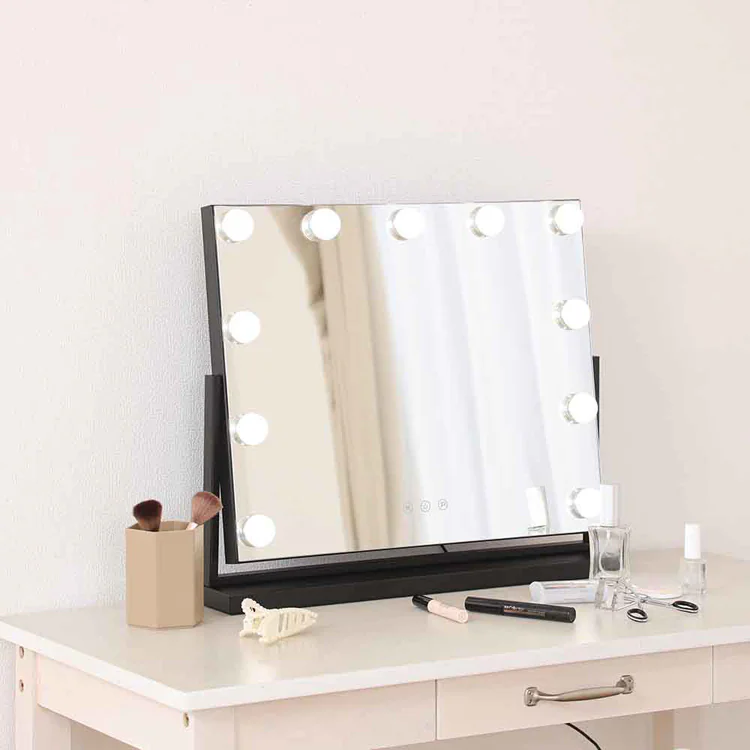 プレミアムLEDミラー yumeka ブラック 67781 【プラザセレクト】