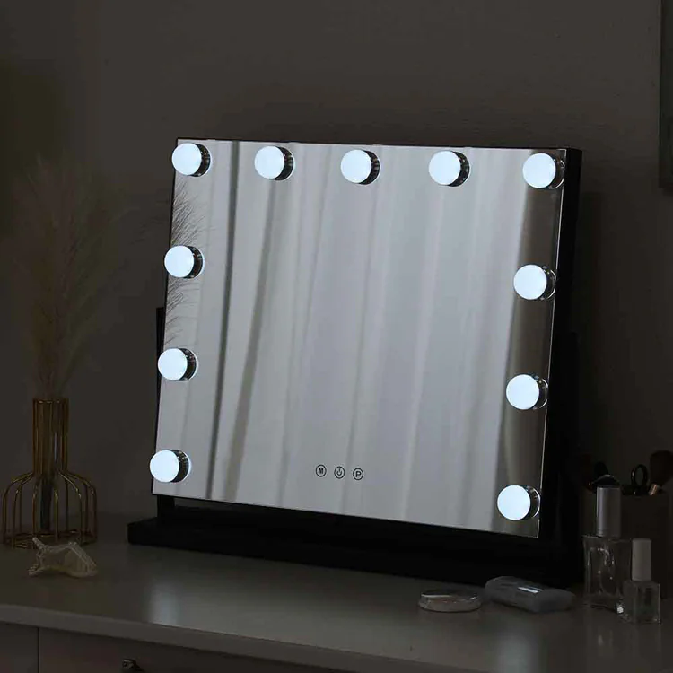 プレミアムLEDミラー yumeka ブラック 67781 【プラザセレクト】