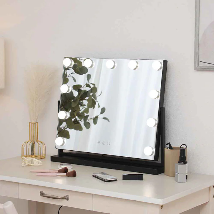 プレミアムLEDミラー yumeka ブラック 67781 【プラザセレクト】