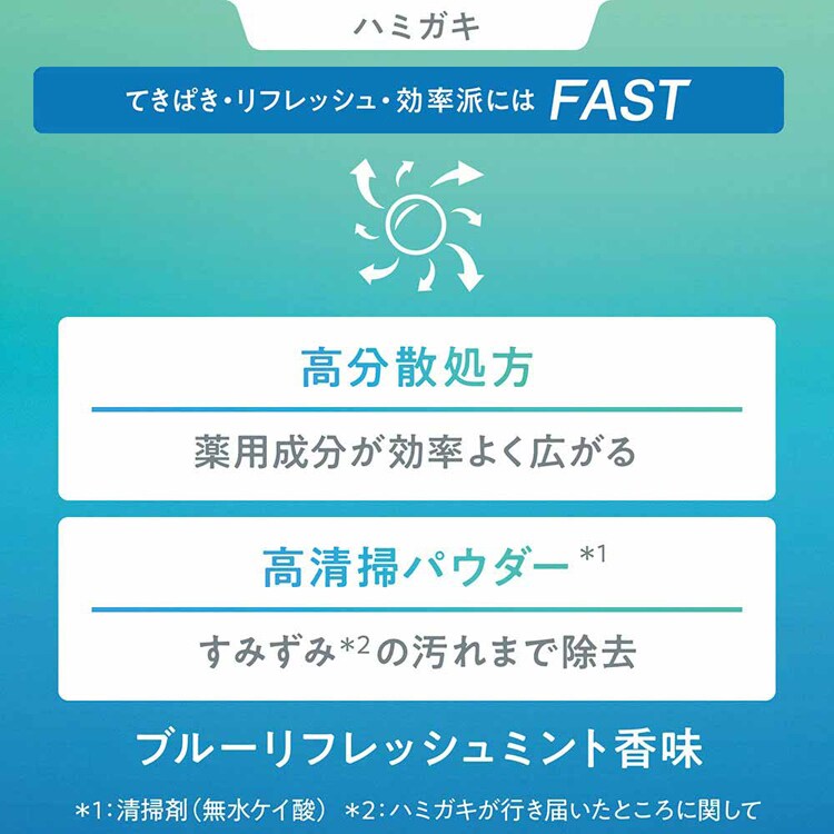 LION OCH-TUNE(オクチューン)ハミガキ FAST ブルーリフレッシュミント 130g 【プラザセレクト】