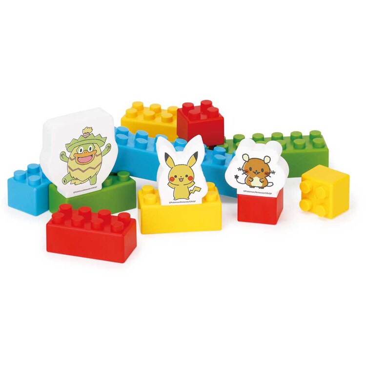 カワダ ダイヤブロック モンポケ　ピカチュウとブロックあそび OD-04 【プラザセレクト】