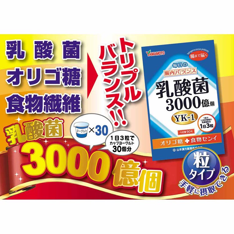 山本漢方製薬 乳酸菌粒 90粒 【プラザセレクト】