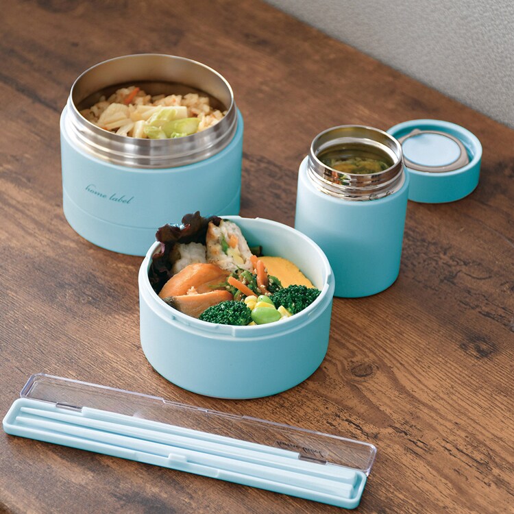 パール金属 保温弁当箱 700ml DC-6007 グレーホワイト 7339747