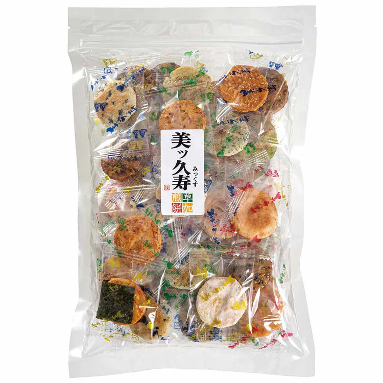 【倉庫登録】ひとくち草加せんべい「美ッ久寿」 【時間指定不可】【代引不可】【同梱不可】【プラザセレクト】