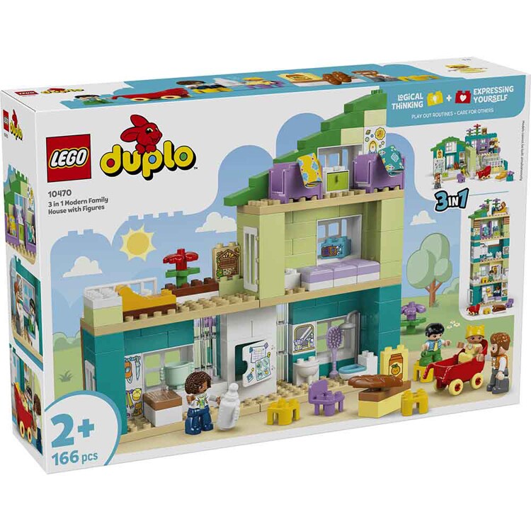 DUPLO 3 in 1 モダンハウスとかぞくのフィギュア 10470 【プラザセレクト】