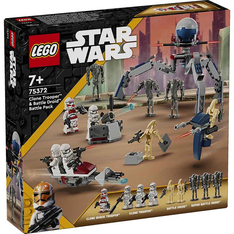STAR WARS TM クローン・トルーパー(TM)とバトル・ドロイド(TM) バトルパック 75372 【プラザセレクト】