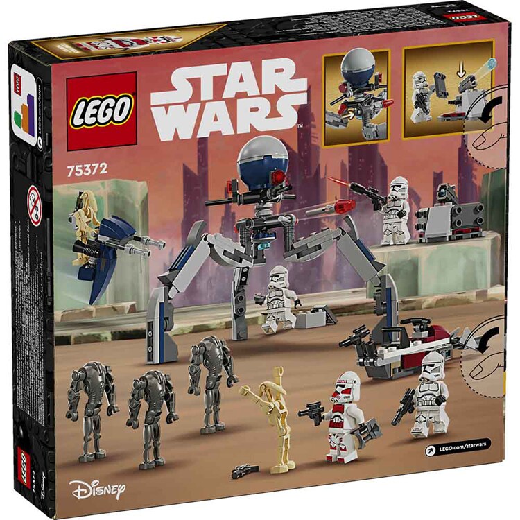 STAR WARS TM クローン・トルーパー(TM)とバトル・ドロイド(TM) バトルパック 75372 【プラザセレクト】