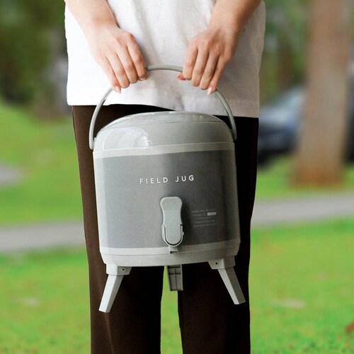 LIV PLUS LIV PLUS ウォータージャグ 5.5L コップ付き タンク 保温 保冷 大容量 グレー Cold&Hot NQ-0451_1