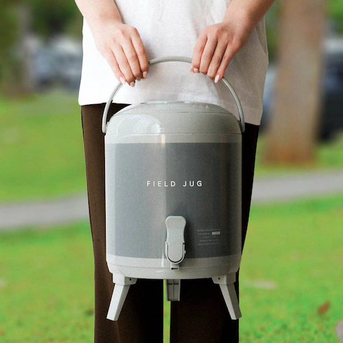 LIV PLUS LIV PLUS ウォータージャグ 7.5L コップ付き タンク 保温 保冷 大容量 グレー Cold&Hot NQ-0452_1