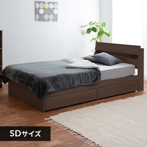 ID:G957002 収納付セミダブルベッド