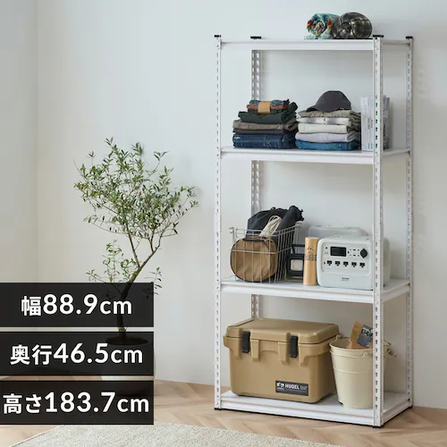 アングルスチールラック ANRー8818L ホワイト_0