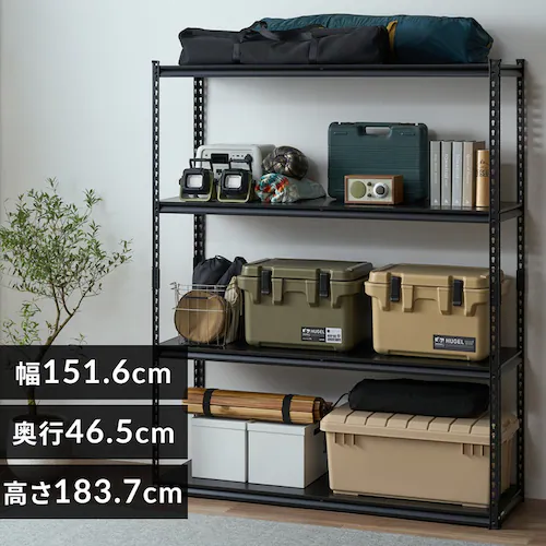 アングルスチールラック ANRー1518L ブラック_0