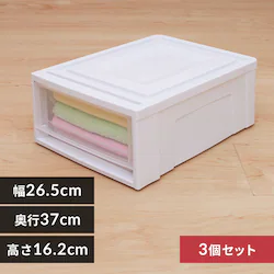 【3個セット】チェスト BC-S ホワイト/クリア