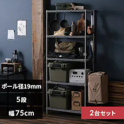 �y2��Z�b�g�z�X�`�[�����b�N ��75cm 5�i �J���[���^�����b�N �n�C�^�C�v CMM-75185 ���C�g�O���[