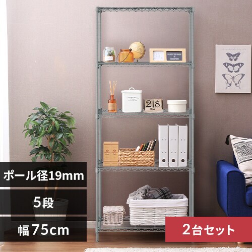 �y2��Z�b�g�z�X�`�[�����b�N ��75cm 5�i �J���[���^�����b�N �n�C�^�C�v CMM-75185 �_�[�N�O���[_0