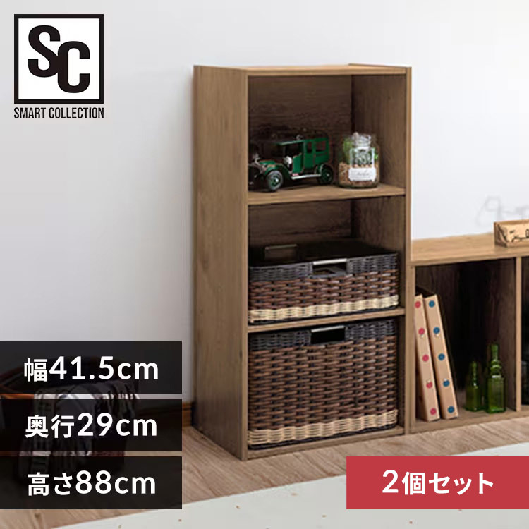 2個セット】カラーボックス ヴィンテージナチュラル 1926402