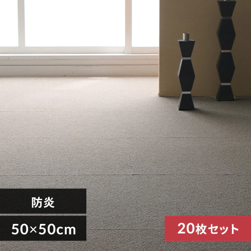 �y20���Z�b�g�z�^�C���J�[�y�b�g �h�� 50�~50cm ���C�g�u���E��_0