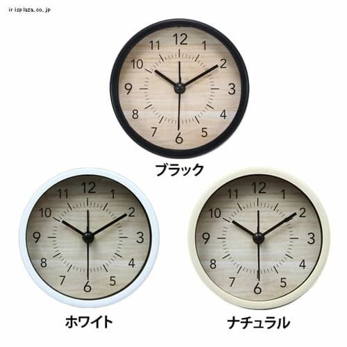 不二貿易 置時計 ゾーイ ラウンド 99074 ブラック_0