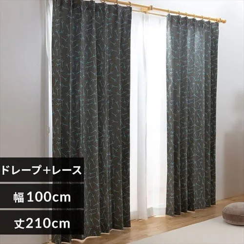 �k�����Ռ��J�[�e�� 4P IP�J������ ��100cm�~��210cm 4���g�� �u���E�� _0