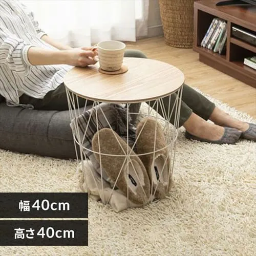 ワイヤースチールテーブル S WTL-4040 ナチュラル _0