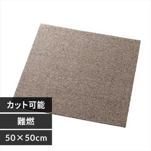 タイルカーペット 難燃 50×50cm TKP-PP50 ブラウン _0