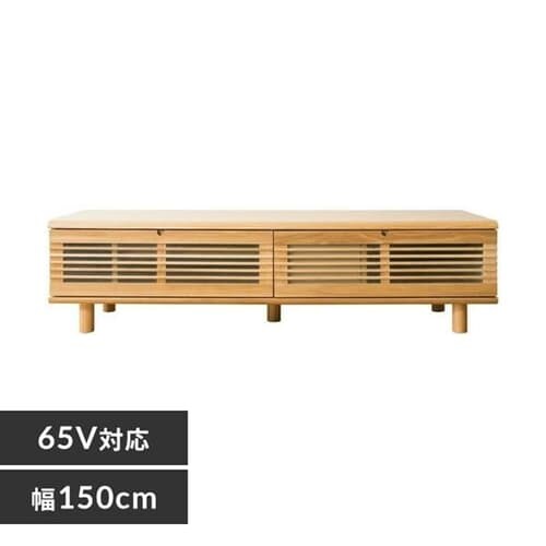 ルーバー扉付きテレビ台 150cm T-STV-150 ナチュラル_0