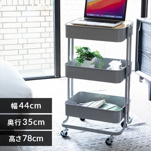 木製天板付きキッチンワゴン T-KW-L002 全6色_0